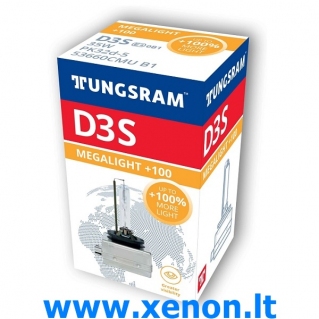 D3S TUNGSRAM Megalight +100% XENON lemputė